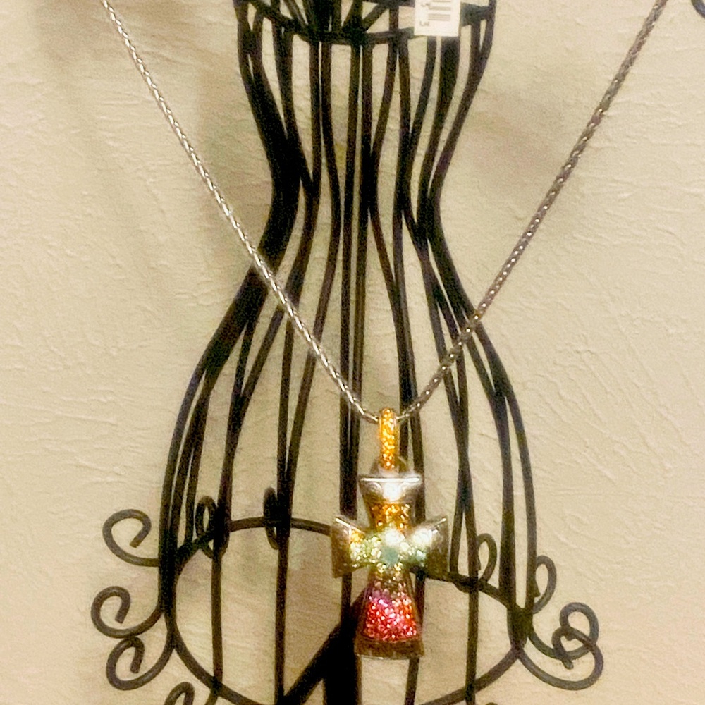 Brighton Crystal Voyage Cross Multi Swarovski Necklace